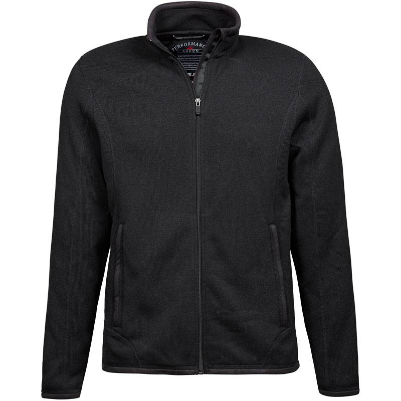 Tee Jays | TJ 9615, Pánská melanžová fleece bunda, černá, 4XL Tee Jays | TJ 9615, Pánská melanžová fleece bunda, černá, 4XL