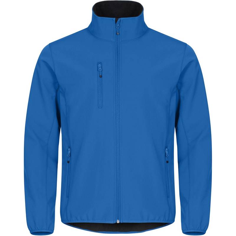 Clique | Classic Softshell Jkt M, Pánská 3-vrstvá softshell bunda, modrá Royal, 4XL Clique | Classic Softshell Jkt M, Pánská 3-vrstvá softshell bunda, modrá Royal, 4XL